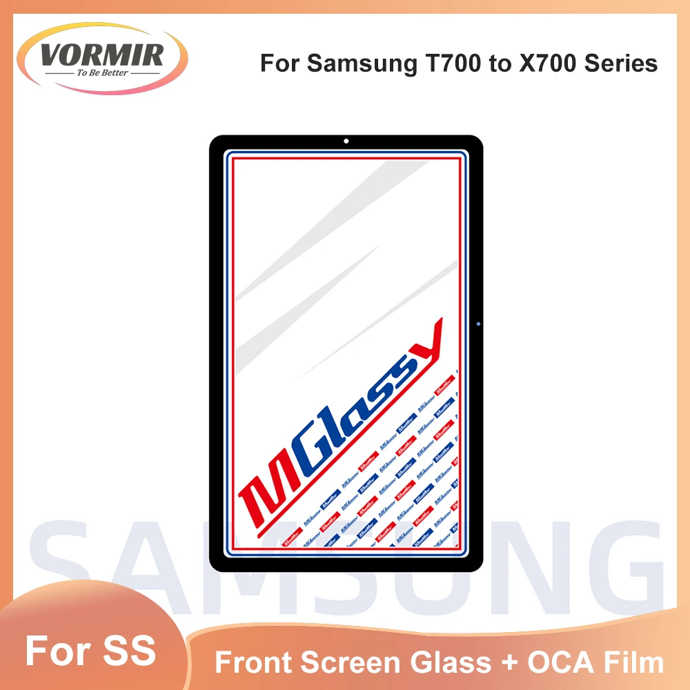 10pcs For Samsung Galaxy Tab S6 Lite SM-X700 A7LITE T730 T870 T810 Touch Screen Panel Tablet Front Outer LCD Glass Lens With OCA