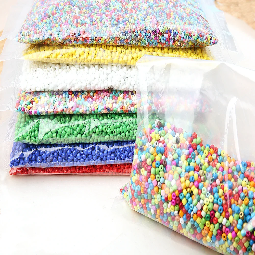 5000-25000pcs/Bag Multiple Colors Glass Bead Scattered Beads Cross Bead Embroidery DIY Bracelet Beads for Jewelry Making