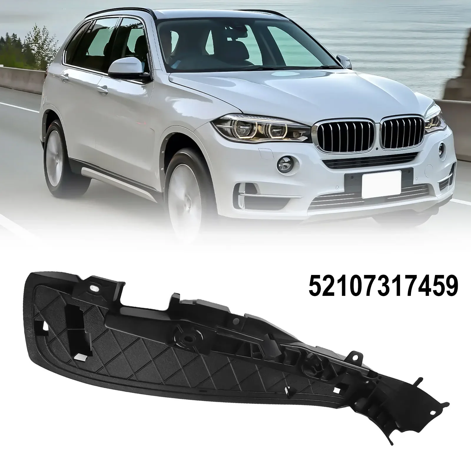 Fits For BMW 5' F07 GT LCI Auto Parts Track Rail Cover 52107317459 Black Dustproof Plastic Seating Waterproof