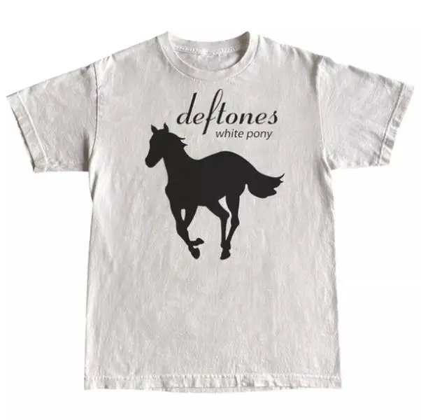 

Graphic Cotton T-Shirt, grunge y2k deftones white pony t shirt, Unisex T-shirt, Y2k Shirt, Gift For Men Women