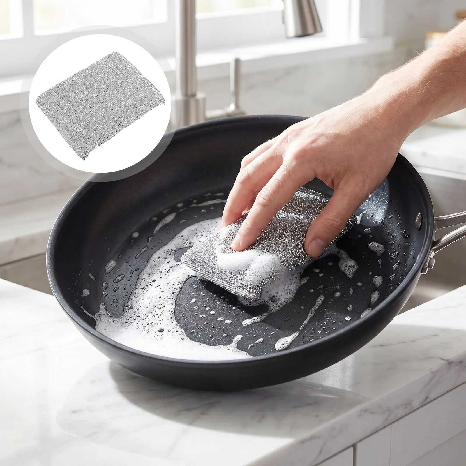 12Pcs Dish Wash Kitchen Sponges Non-Scratch Heavy Duty Scrub Pads for Pans Pots Glassware Household Cleaning Reusable Stain