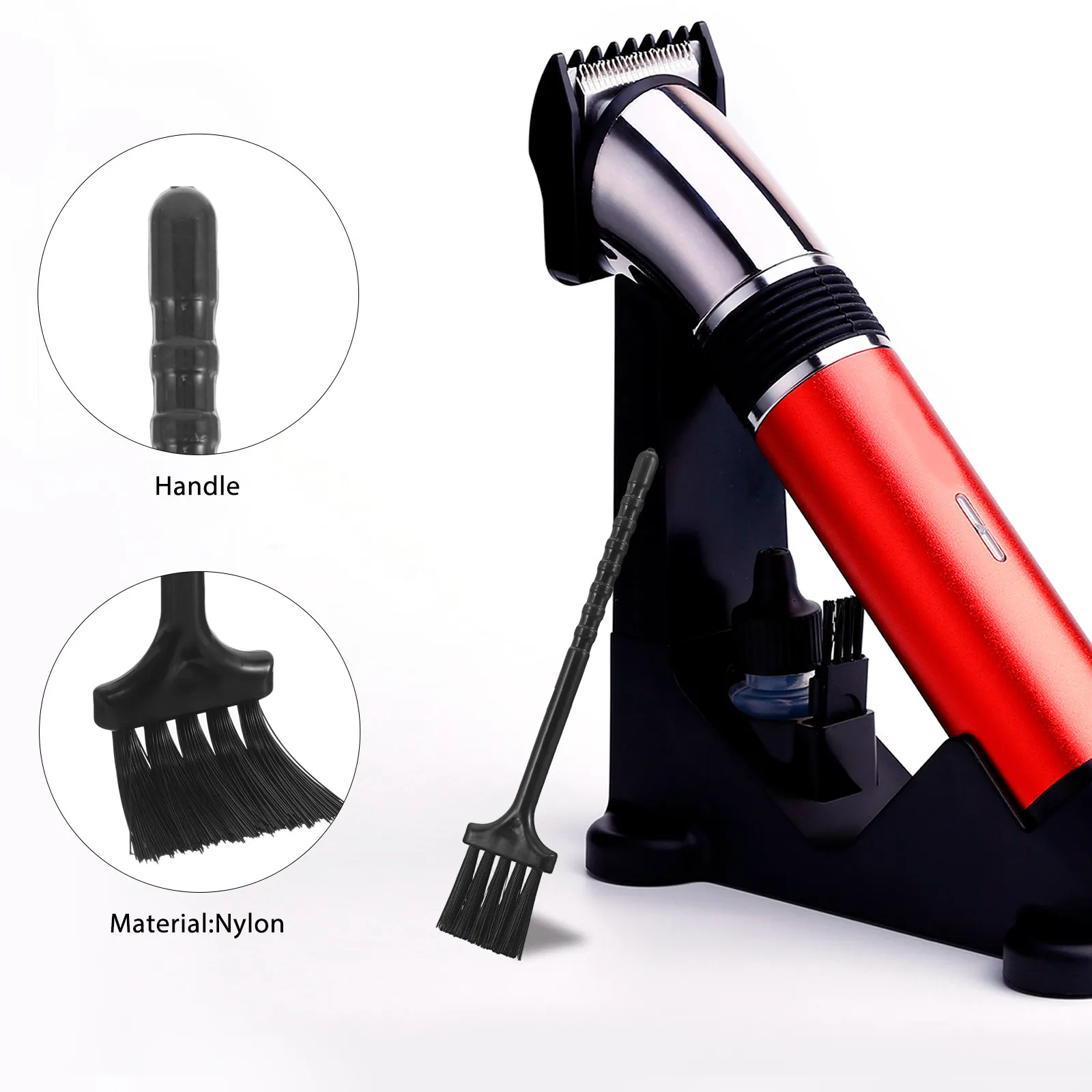 20Pcs Electric Razor Cleaning Brush Long Handle Fine Bristles Multifunctional Mini Brush for Shaver Grooming Accessories