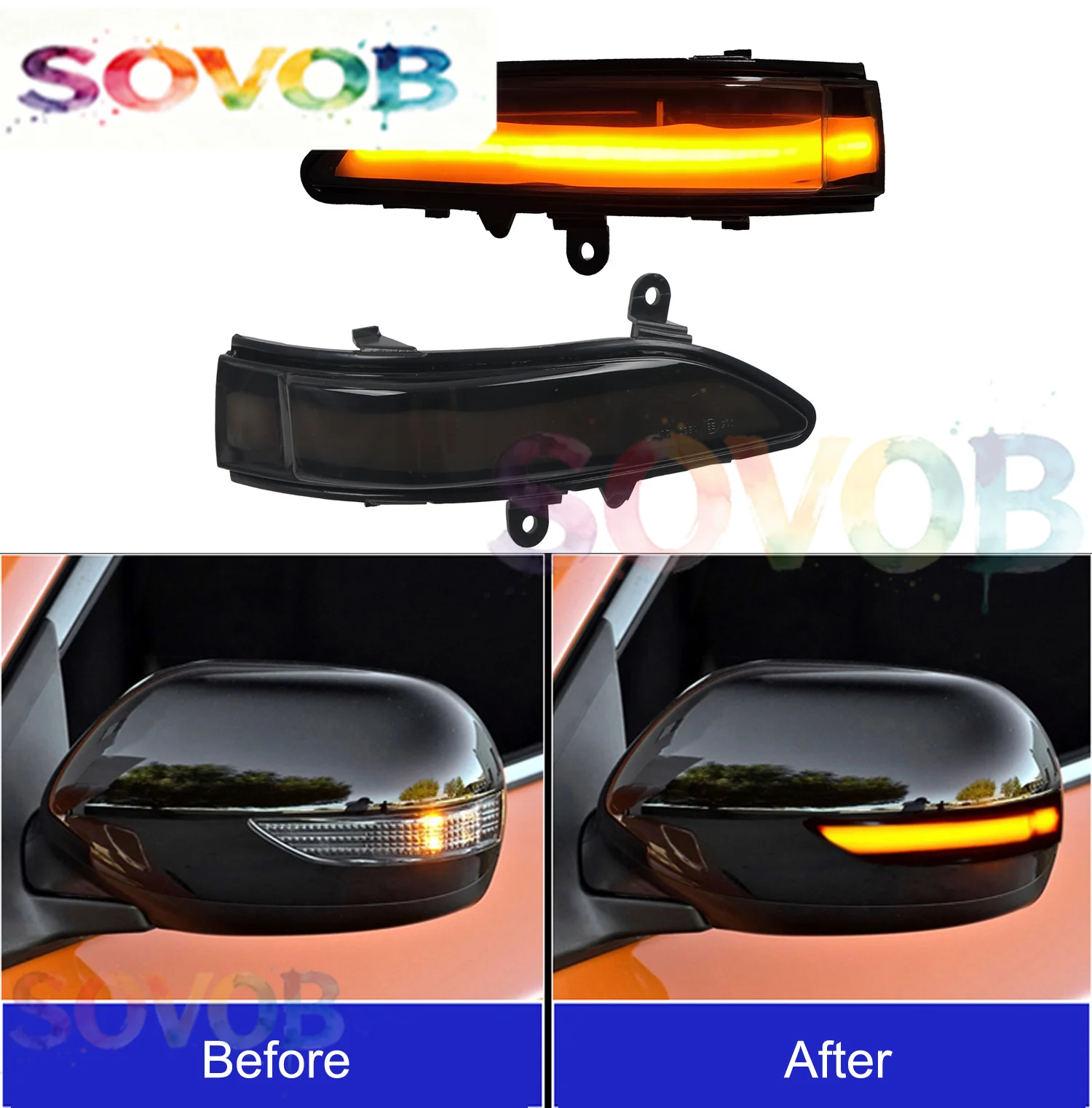 For Subaru Impreza WRX STI 2011-2014, Legacy 2009, Outback 2009 Car LED Side Mirrors Sequential Dynamic Turn Signal Lights LHD!
