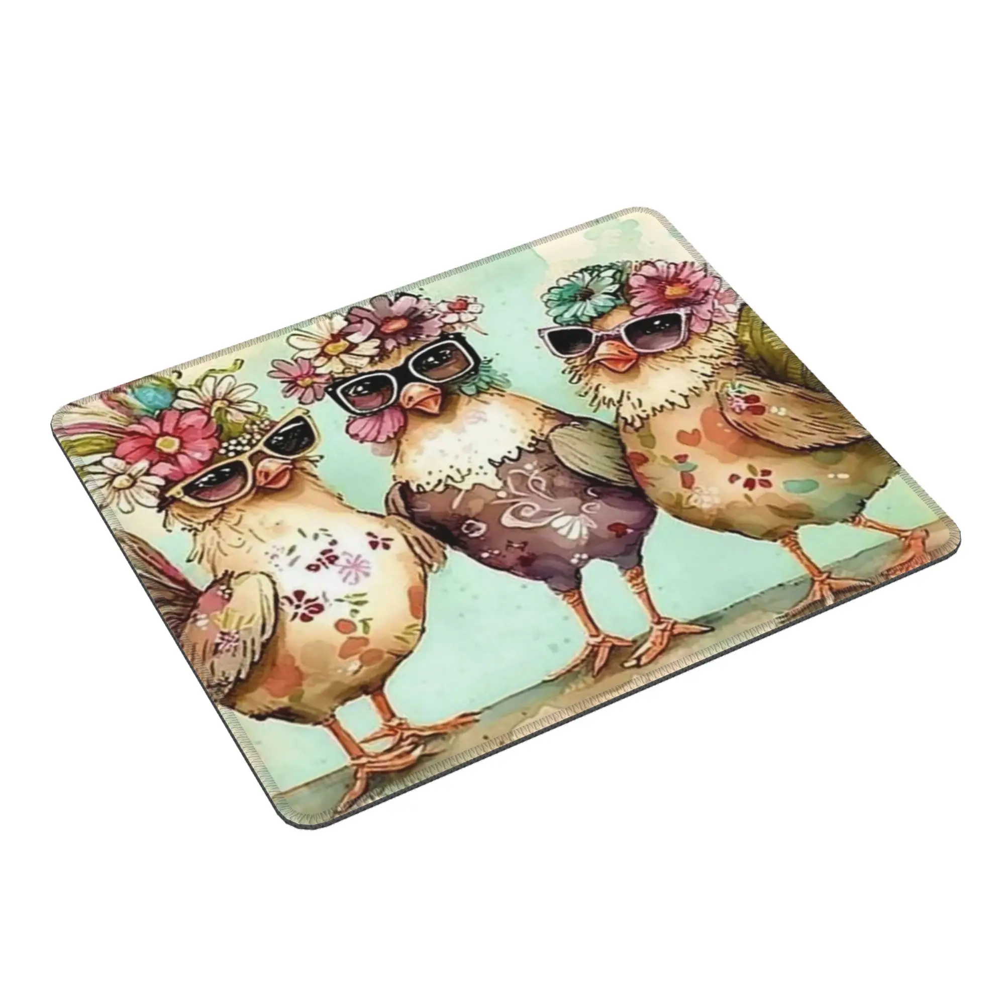 Cartoon Little Chicken Fun Portrait Pattern Mouse Pad Computer Keyboard Mouse Mat Gamer PC Laptop Desk Mat Office Table Mats