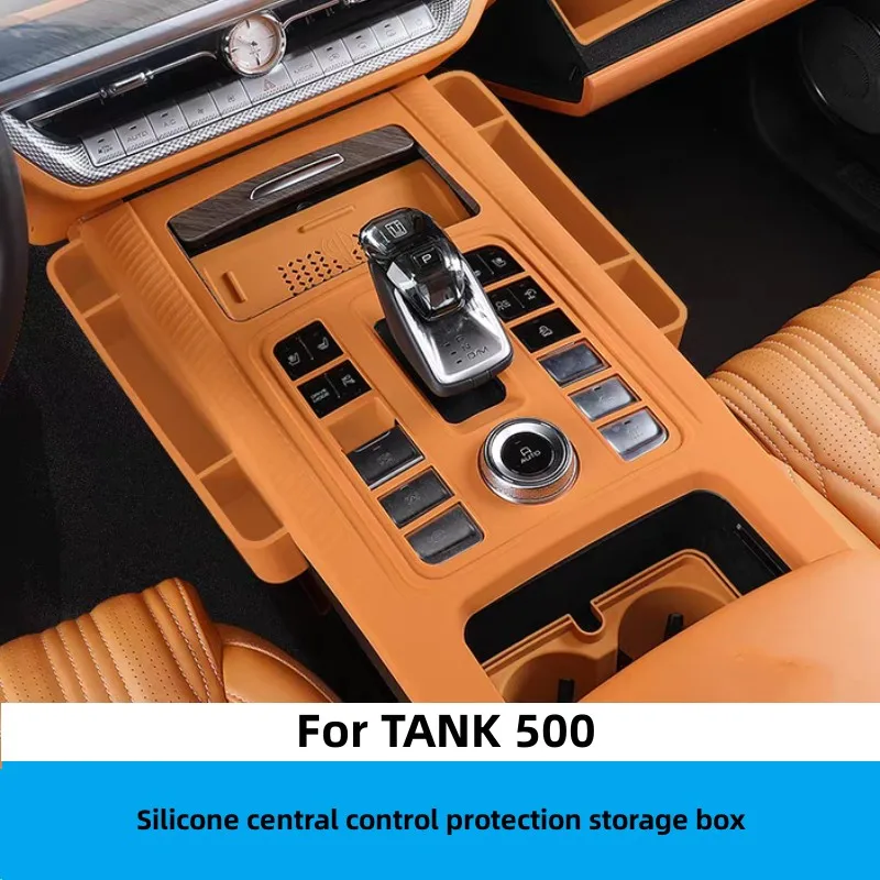 

Silicone Car Central Control Protection Storage Box Mobile Phone Key Storage Box For Great Wall GWM WEY Tank 500 Car Accessories