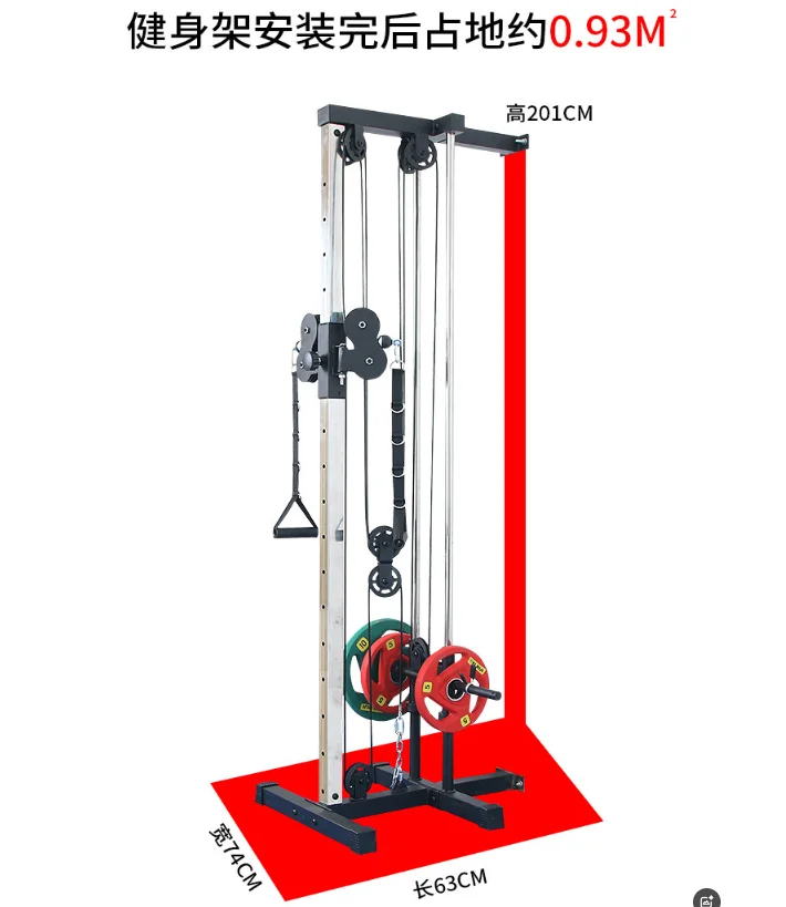 Commercial Gym Equipment Lat Machine Cable Crossover Plate, Loaded Machines, Pulley System, Cable Station, Wall Mount Pulley