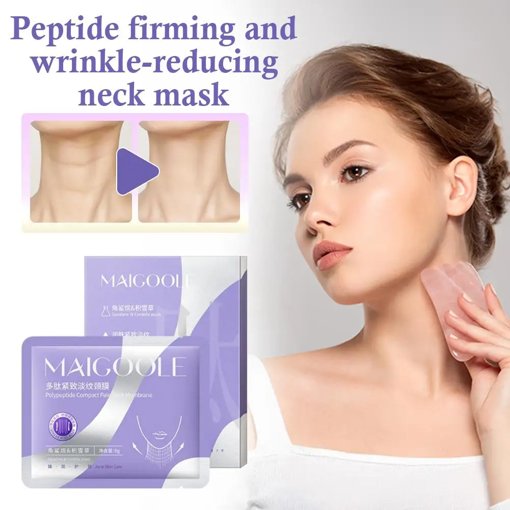 MAIGOOLE Peptide Neck Mask Wrinkle Reducing Neck Lines Firming Neck Mask Anti Aging Intensely Hydrating Moisturizing Neck Mask