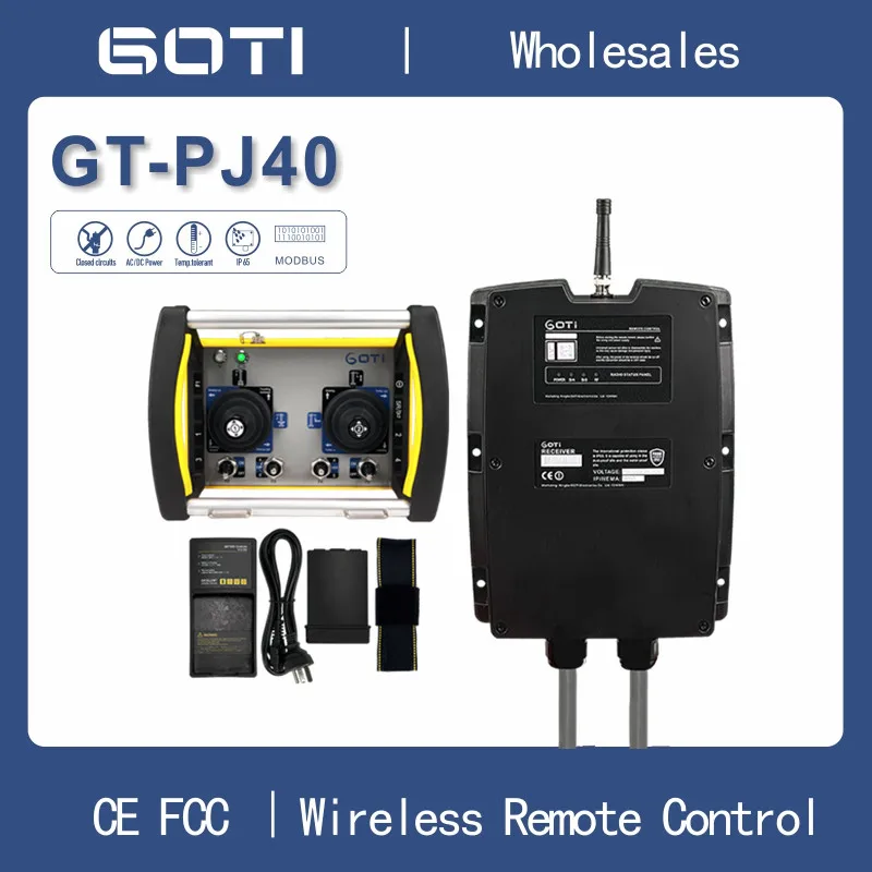 GT-PJ40 Industrial Crane Rechargeable Remote Wireless Controller 2 five step Joysticks 18-440V UHFfor Hoist