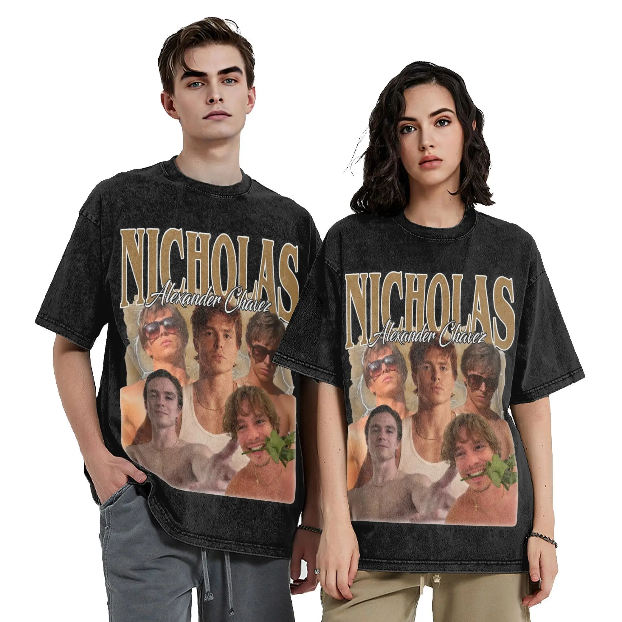 Nicholas Alexander Chavez T Shirts Hip Hop Washed 100% Cotton Harajuku T-Shirts  Vintage for Men Women Tops Streetwear Tees