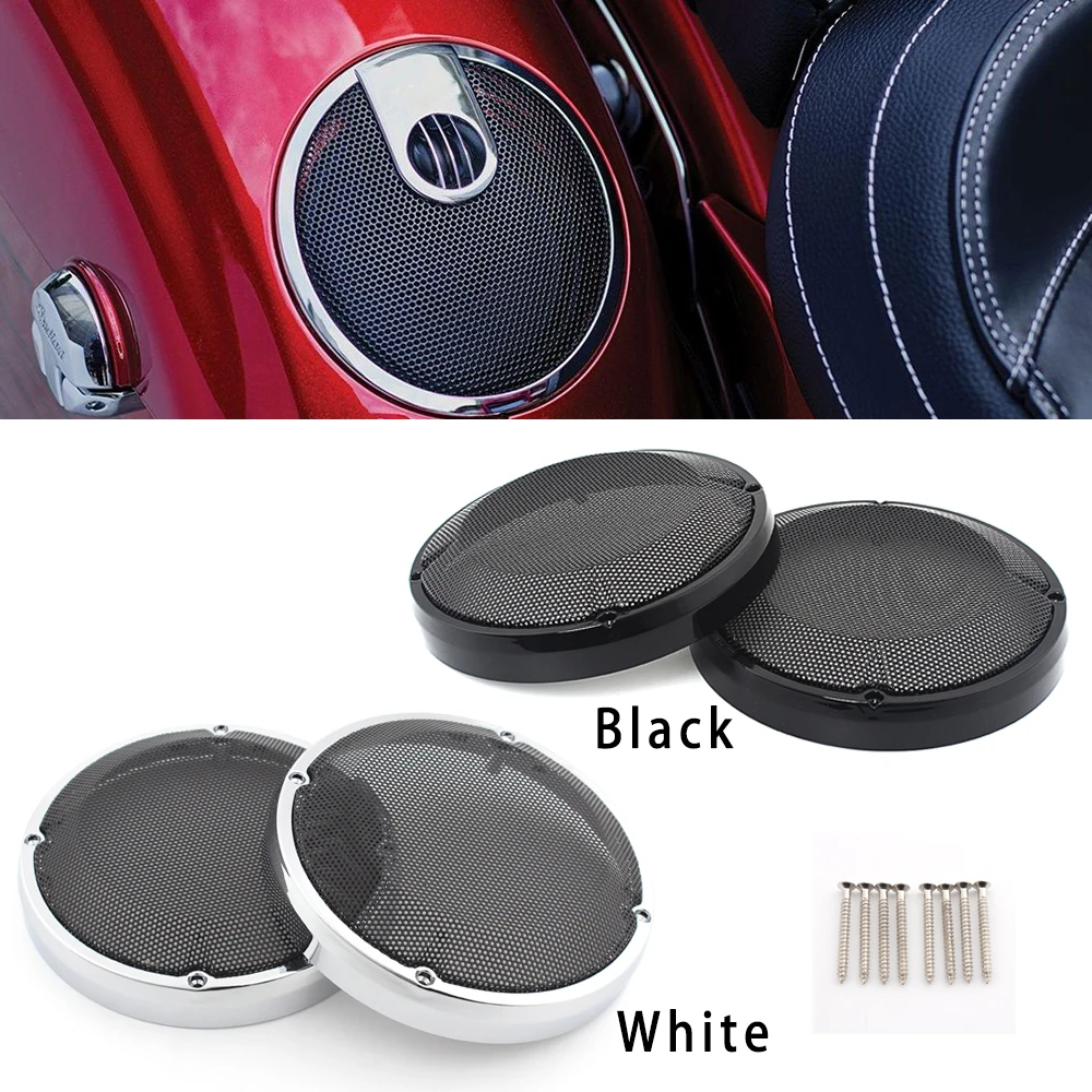 

Motorcycle 1 Pair Of Speaker Round Steel Mesh Grills Plastic Steel Black For All 6.5" Round Speaker Lower Leg Vented Fairing