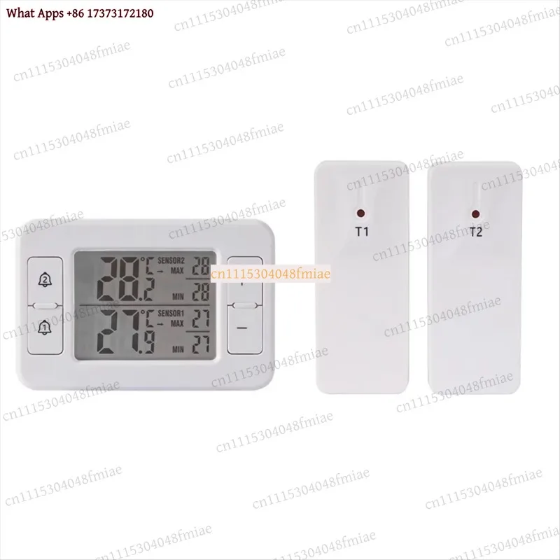 New Tech Wireless Thermometer LCD Digital Alarm Refrigerator Freezer Temperature Sensor Indoor Outdoor
