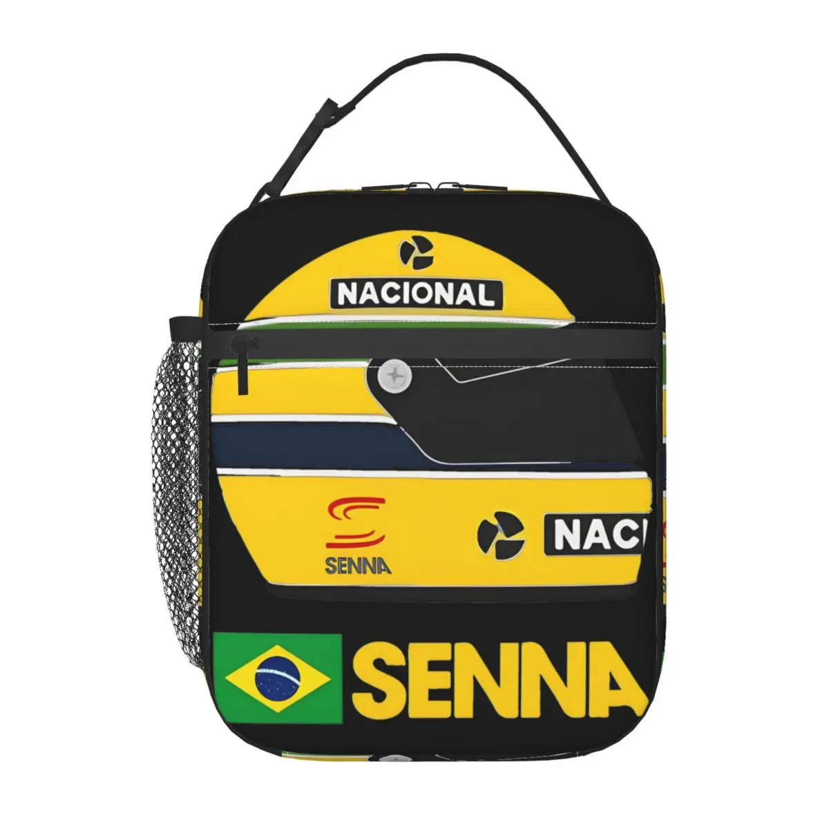 Ayrton Senna-Saco De Almoço Isolado, Saco De Armazenamento De Alimentos, Refrigerador Portátil, Caixa Térmica, Racing Cars Merch, Exterior