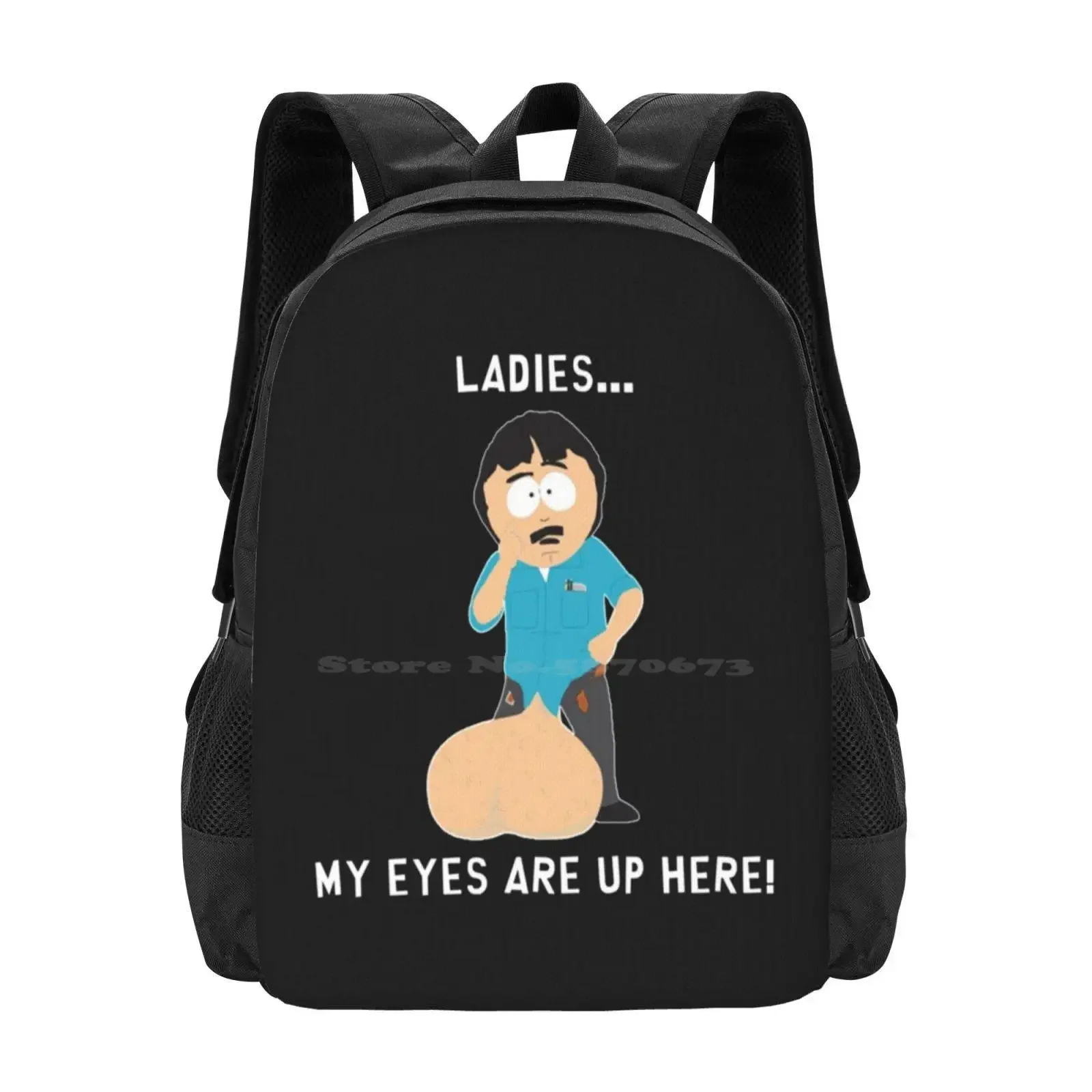 

Randy Marsh Ladies My Eyes Are Up Here Hot Sale Schoolbag Backpack Fashion Bags Randy Marsh Kenny Kyle Funny Butters Stan Marsh