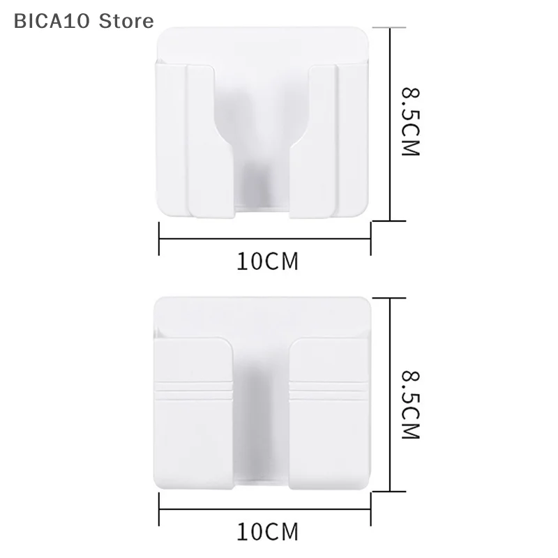 Wall Mounted Storage Box Mobile Phone Plug Holder Stand Rack Plastic Remote Control Storage OrganizerCase For Air Conditioner TV