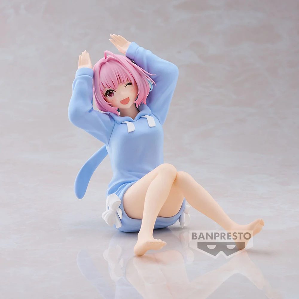 Original Banpresto Relax Time Yumemi Riamu The Idolm@ster Cinderella Girls 10Cm Kawaii Anime Figure Model Collectible Toys