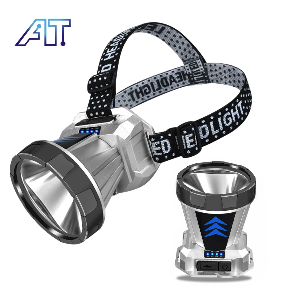 Portable LED Headlight TYPE-C Rechargeable Headlamp Super Bright 3 Working Modes Emergency Outdoor Camping Fishing Lantern