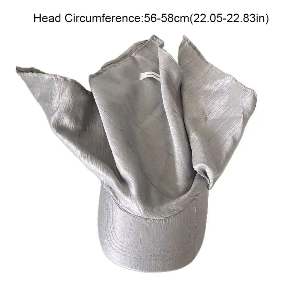 Versatile Satin Headscarf Baseball Cap Y2K Korean Style Sunscreen Beach Hat Sun Cap Hip Hop Peaked Cap Travel
