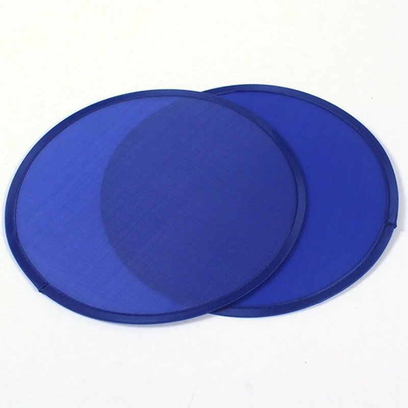 8X Foldable Round Fan-Blue