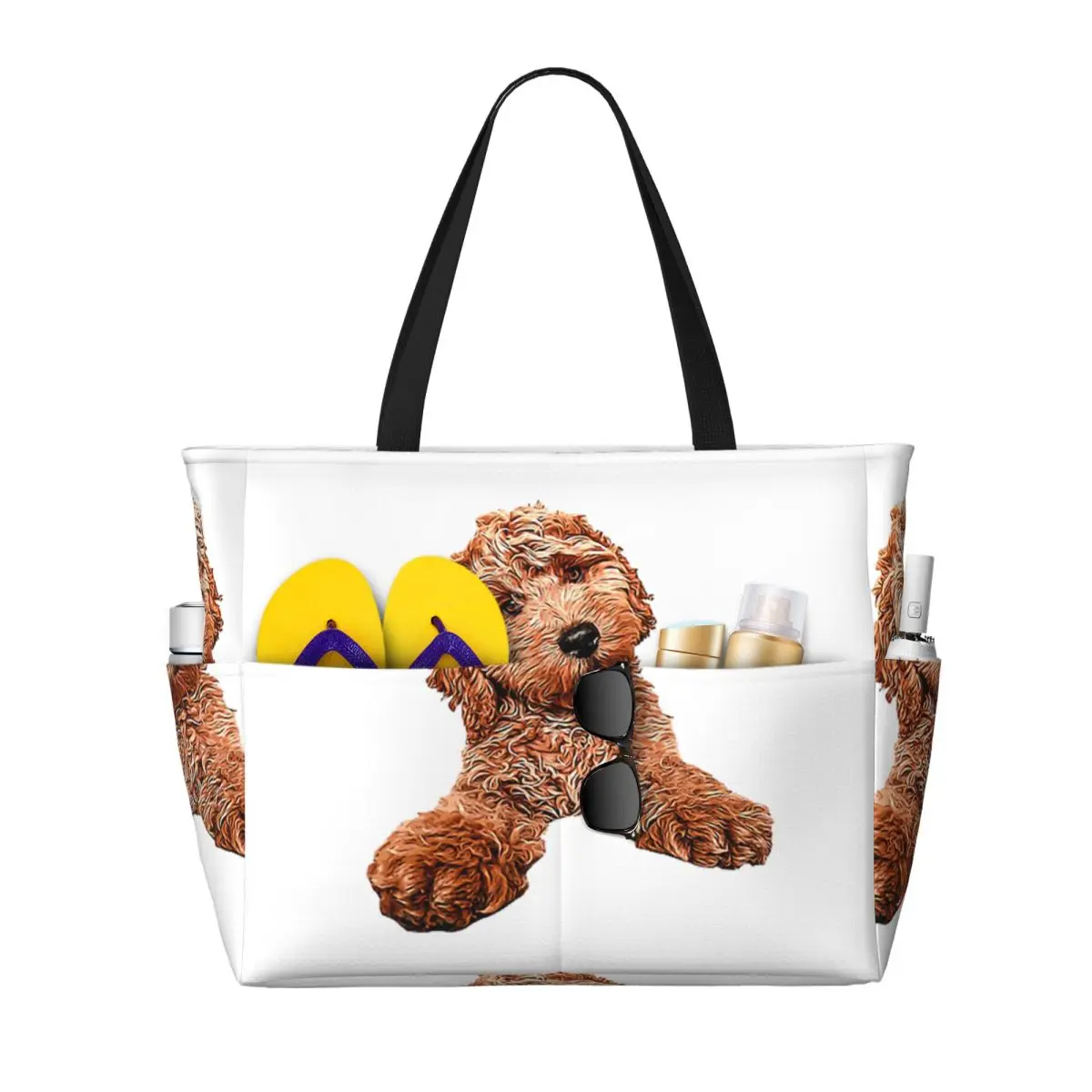 

Cavapoo Labradoodle Goldendoodle Poodle Mix Beach Tote Bag Sport Gym Yoga Duffle Large Tote Bag Women Travel Bag Fitness bag