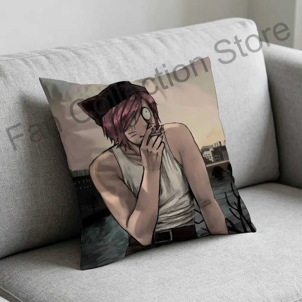 R-Ranfren Nyen Nyon Anime Celebrity Merchandise All-Match Printed Pillow Case Sofa Car Office Room Decoration Protector