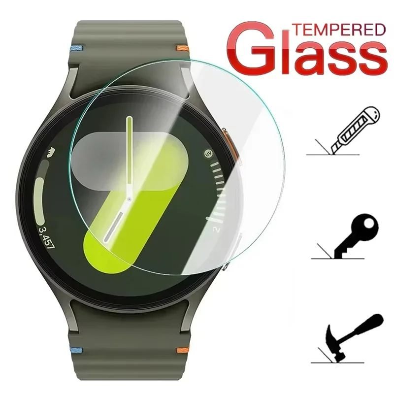 Protetor de Tela de Vidro Temperado (5 Peças) para Samsung Galaxy Watch 7 6 5 4, Galaxy Watch 5 Pro 6 Classic 47MM 45MM 44MM 43MM 40MM