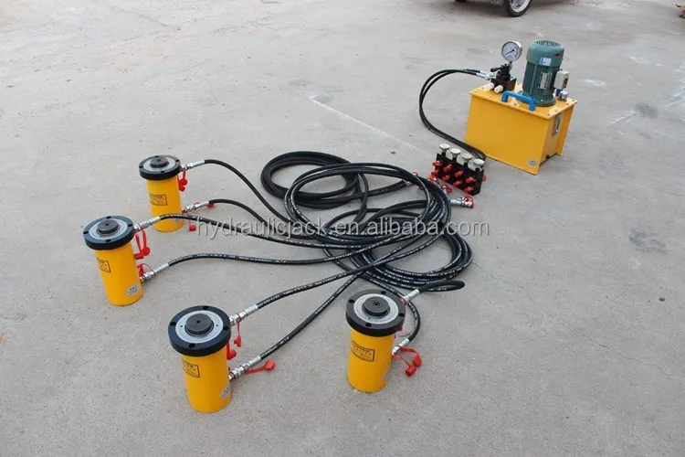 Electric hydraulic jack - vertical double-acting separate type - large tonnage