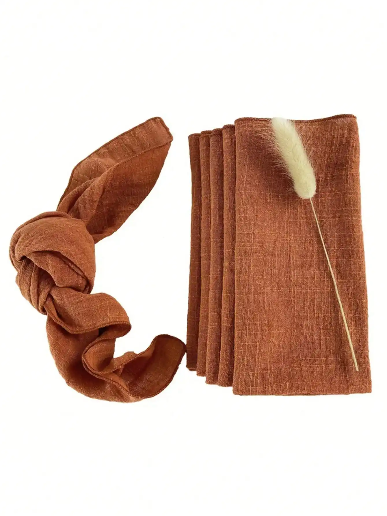 Modern Minimalist Style Bamboo Knot Lock Edge Decorative Cloth Wrinkled Cloth Napkins Western Food Saliva Cloth Cup Wiping Cloth
