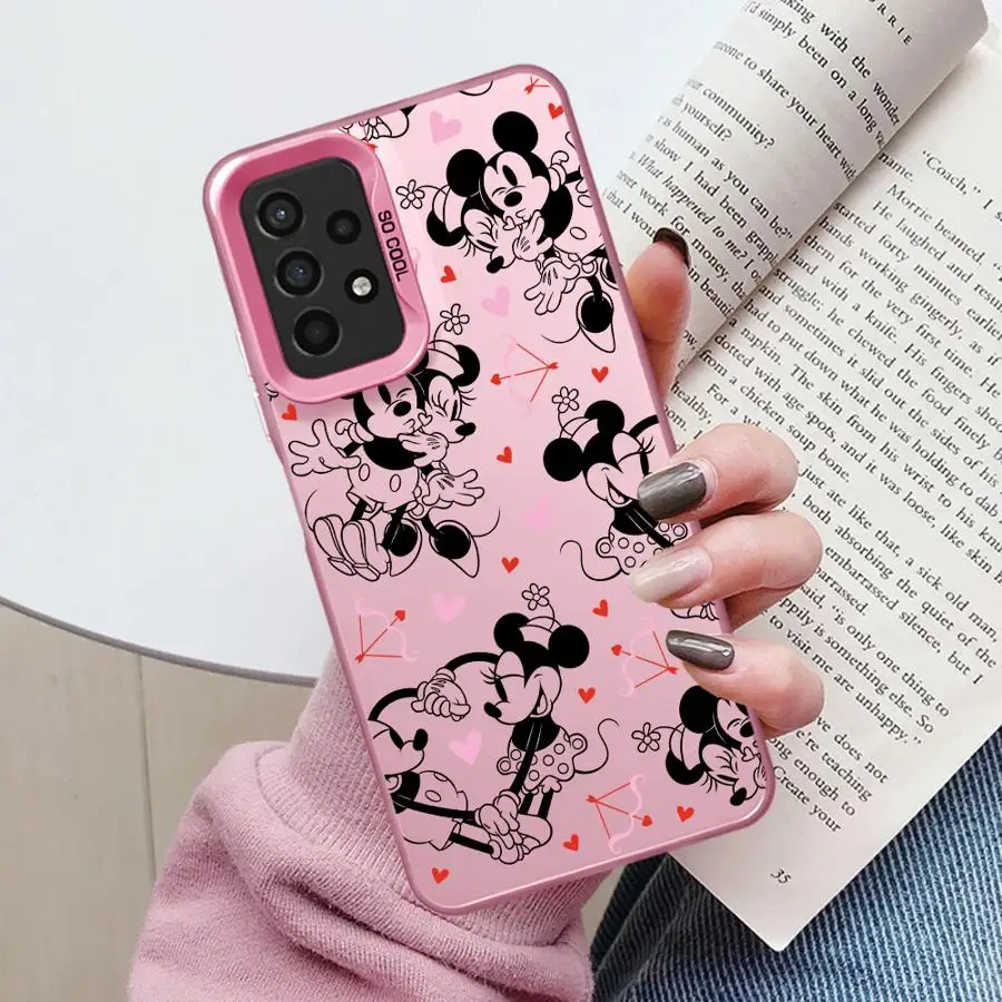 Casing ponsel Samsung, pelindung ponsel Disney Mickey Minnie Fashion untuk Samsung Galaxy A54 A52 A14 A53 A34 A13 A12 A23 A33 A71 A32 A51 A24 A72 Funda