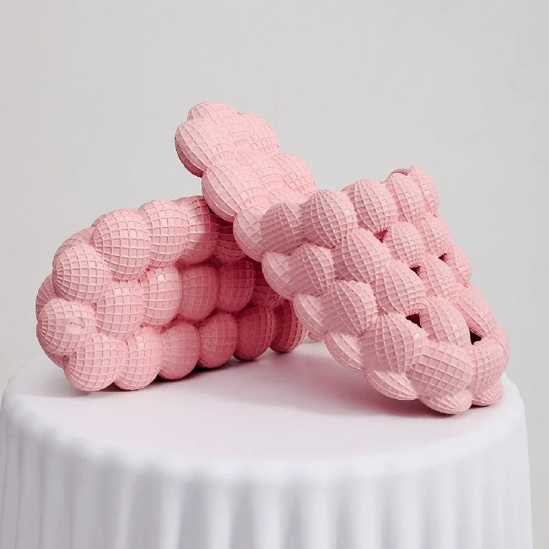 Women Man Soft Bubble Slippers Fashion  EVA Cool Home Beach Shoes Massage Sole Slippers Designer Indoor Peanut Slipper