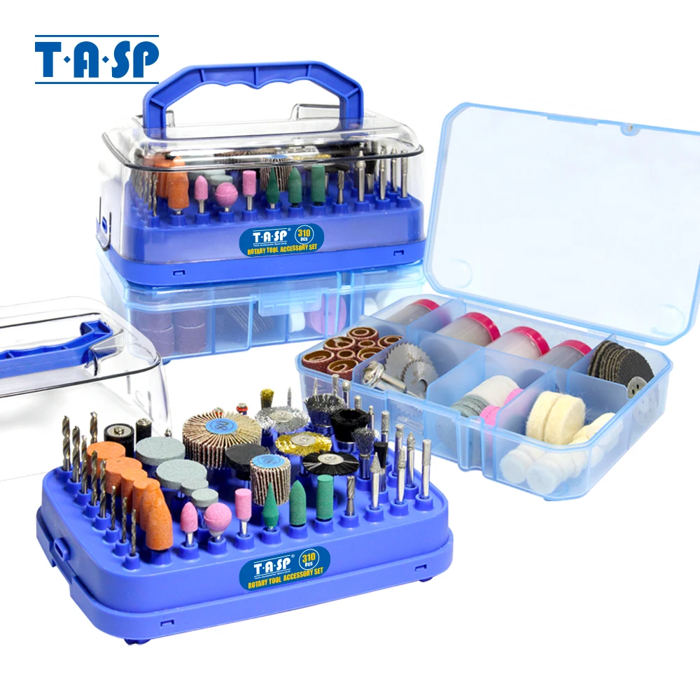 Zestaw akcesoriów do narzędzi obrotowych TASP 310 szt. z trzpieniem 3,2 mm do mini wiertarek Dremel, szlifowania, cięcia, szlifowania, grawerowania, wiercenia