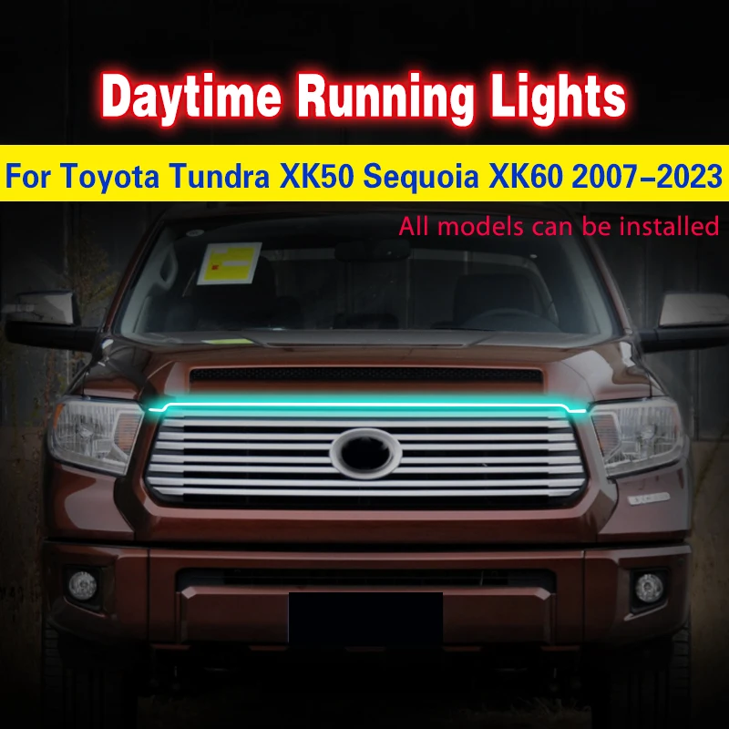 

1PCS For Toyota Tundra 2007-2023 LED Daytime Running Light 12V Waterproof FlexibleDecorative Ambient Lamp LED DRL Day Light 12V