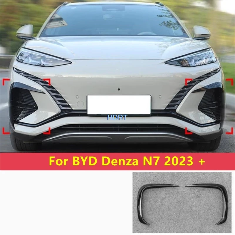 

For BYD Denza N7 2023 + Car Styling Front Face Racing Grills Fog Light Eyebrow Trim Body Kit Protector Decoration Accessories