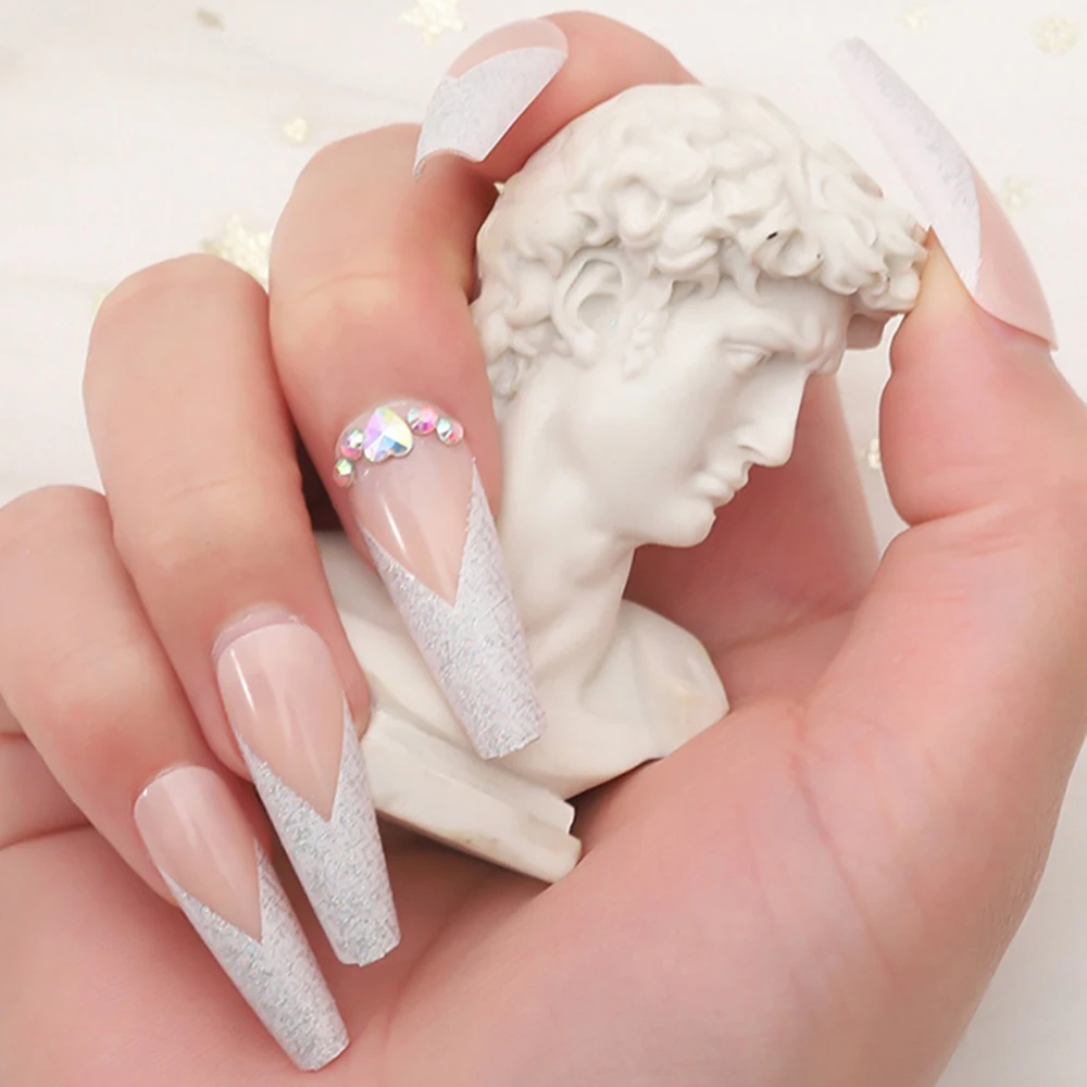 Transparente Nagel filmform Maniküre Nagel verbesserung verlängerung Nagel form matte Nagel form Französisch Aufkleber Nägel Zubehör