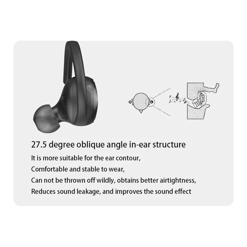 R200 หูฟังไร้สายบลูทูธกันน้ํา 24H Playtime BASS หูฟังหูฟังสําหรับ GYM สมาร์ทโฟนหูฟัง