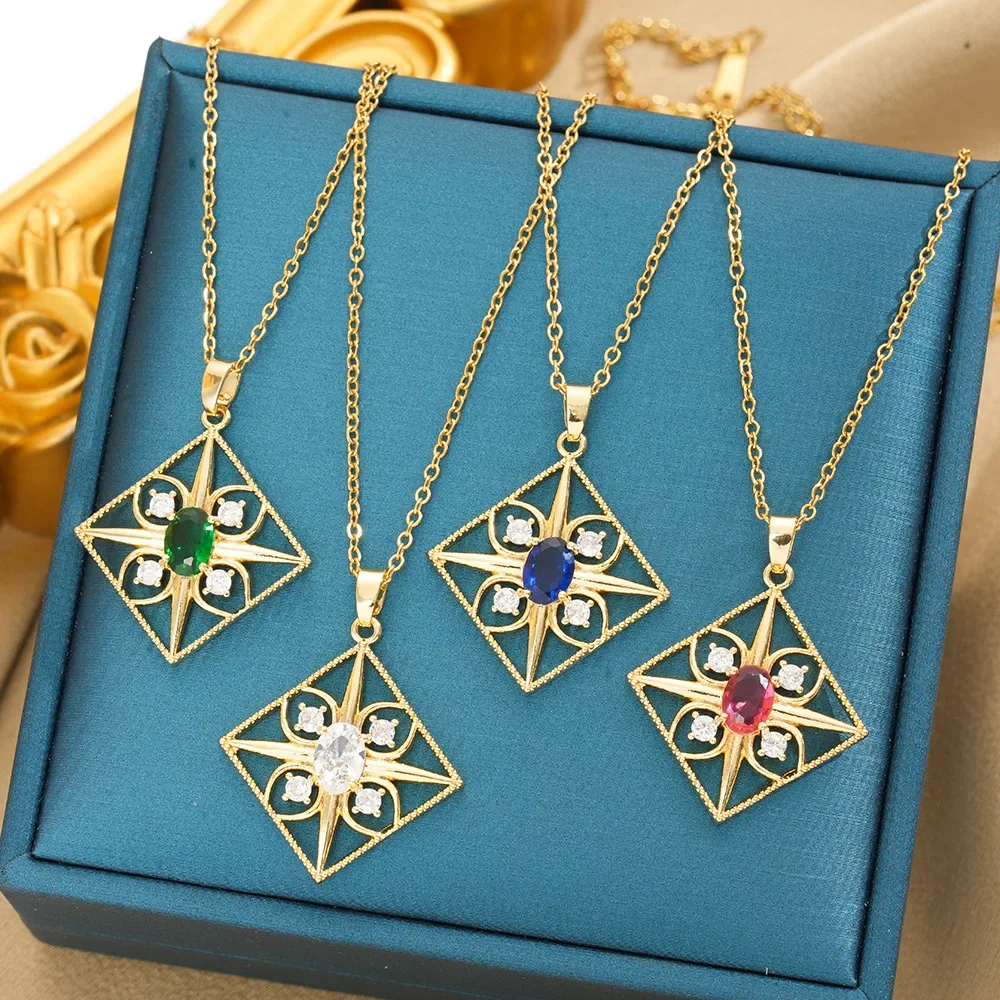 Роскошные и элегантные женские украшения, комплект золотых шестиугольных женских ожерелий с натуральными изумрудами.