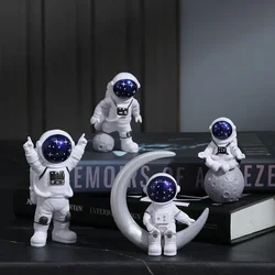 4 stücke Astronauten figur Statue Figur Raumfahrer Skulptur pädagogisches Spielzeug Desktop Home Dekoration Astronauten Modell für Kinder Geschenk