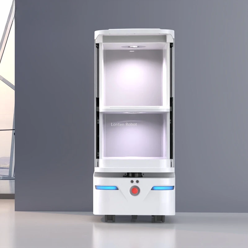 New  Automatic Unmanned Robot Intelligent Vending Machine with  Robot Delivery Hotel Delivery.