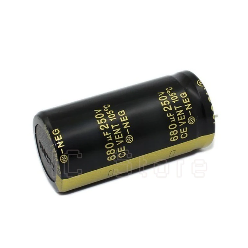 5PCS 250V 680uf Audio Capacitor Low ESR High Frequency 25x50mm 250V680uf Aluminum Electrolytic Capacitor Power Adapter 25*50