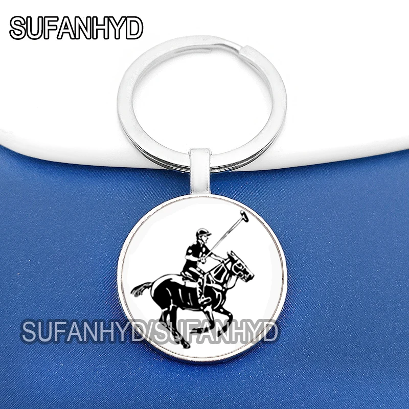 Fshion Horse Racing Keychain for ManTrendy Jewelry Horse Key Chains for House Animal Keyring