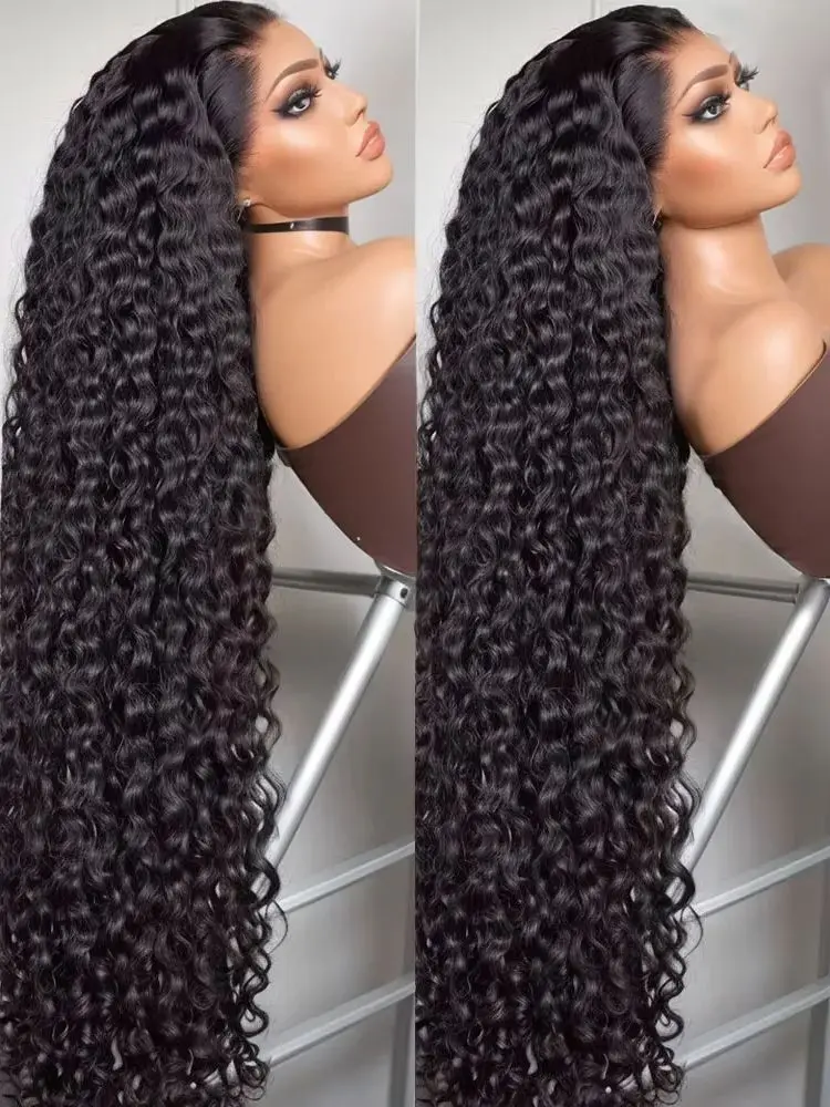 Brazilian 30 40Inch Loose Curly Wigs Deep Wave 13x6 HD Lace Front Human Hair Wig 250 300 Density 13x7 Lace Frontal Wig For Women