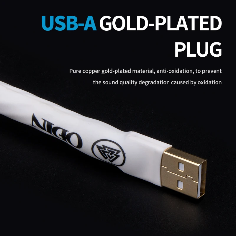金メッキデコーダ DAC データライン USB ケーブル タイプ A からタイプ B USB サウンドカード