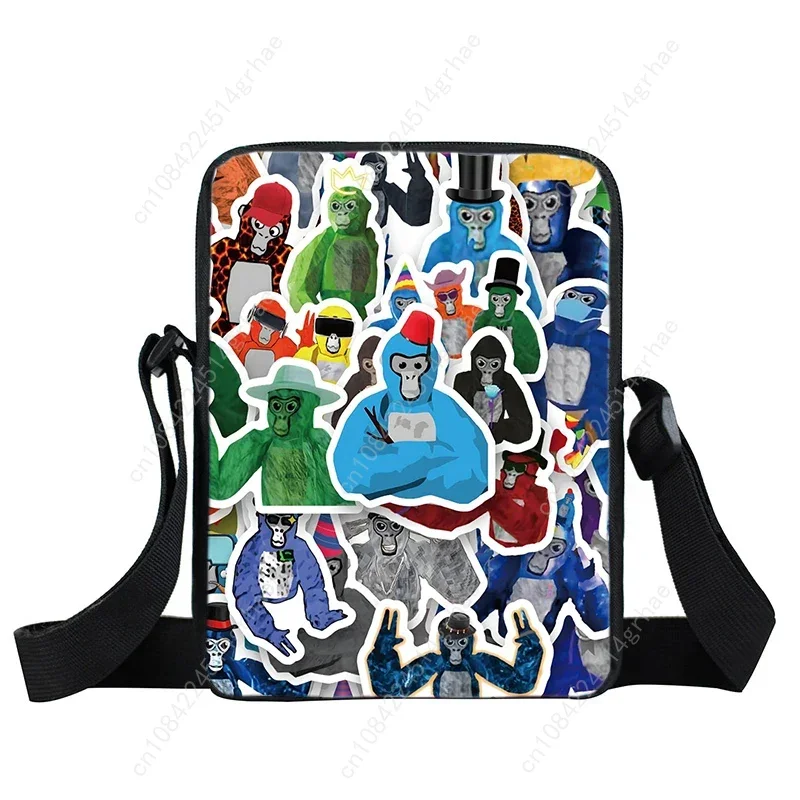 Zabawna torba crossbody z nadrukiem gry Gorilla Tag, anime, kreskówka, torba na ramię, dziewczęca, codzienna, modna torebka, etui na telefon komórkowy, portmonetka, prezent.