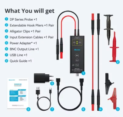 Micsig DP Series High Voltage Differential Probe DP1500 DP700 DP3000 DP701 DP1501 DP3001 DP702 DP1502 DP3002
