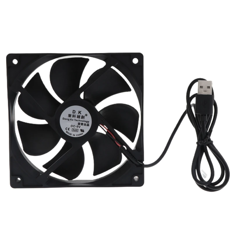 

Porous Bearing Cooling Fan 120x120x25mm 5V USB Chassis Radiator for Desktop for Dropship