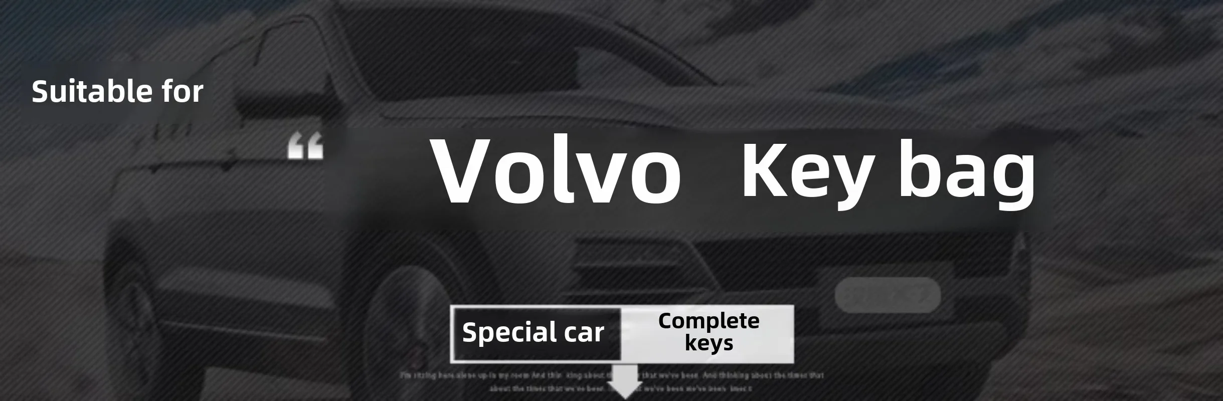 For 18 Volvo S60L Plug-in Key Case S80LV40V60XC60XC70 Special Leather Key Chain, Automotive Supplies Christmas Gift