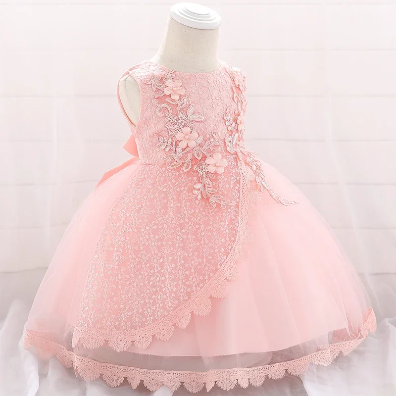 

Christmas Celebration Christening First Birthday Dress Baby Girl Party Flower Dresses Child Princess Dress 3 6 12 Month Vestidos