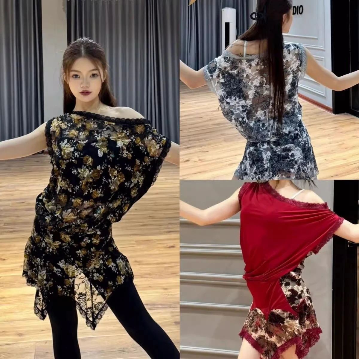 

Новинка 2025, платье для латинских танцев, свободная тренировочная одежда, чача, самба, танго, костюмы для латинских танцев, платье для соревнований DN21279