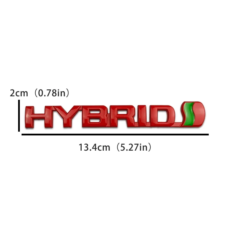 13.4x2cm Car Trunk Front Girlle Badge Sticker for Toyota Hybrid Yaris Avalon Auto Whole Body Emblem Decal Exterior Accessories