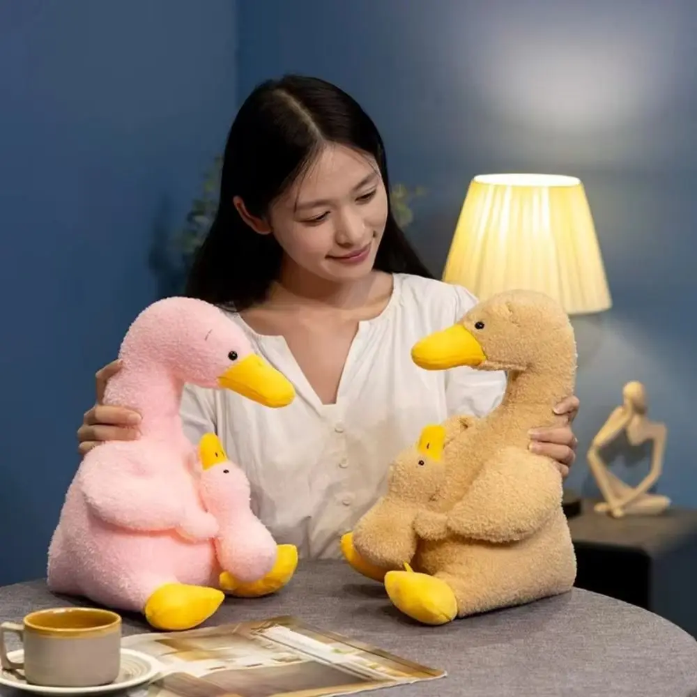

Stuffed Animals Mother and Son Duck Plush Toys Lifelike Goose Sleeping Simulation Duck Plush Doll Cartoon Kawaii