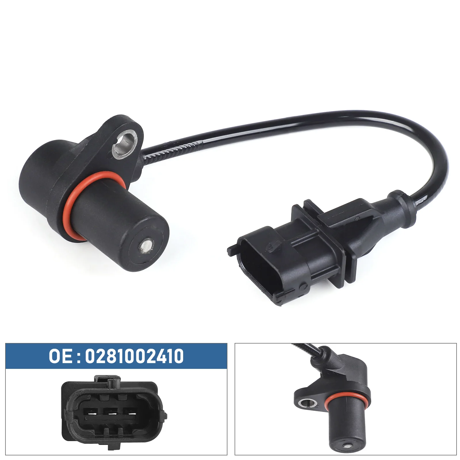 1 peça para ford cargo vw volksbus substitui sensor de posição do virabrequim do motor 0281002410 4890189 2r0906433 fio de cobre abs preto